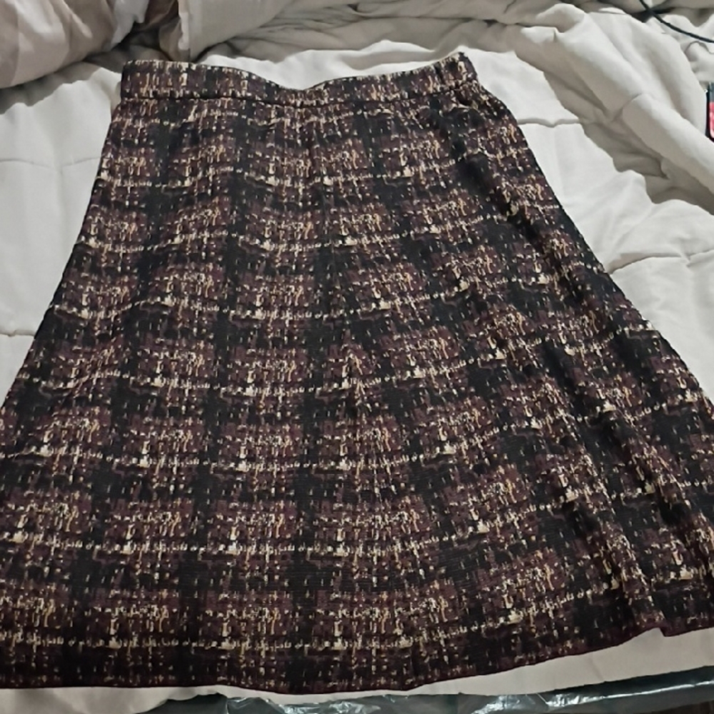 Misook Black and Brown Maxi Skirt